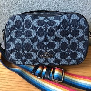 Coach Crossbody Denim (Rainbow Strap)